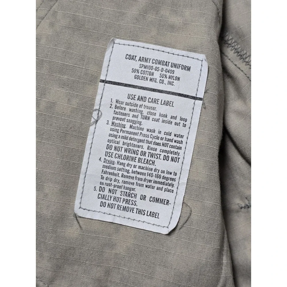 US Military Mens Digital Camo Army Combat Uniform Jacket‎ Size L Reg Hunting